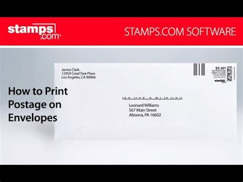 Susan T. . Usps print stamp on envelope